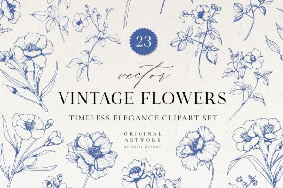 Download Vintage Flowers Timeless Elegance SVG - Vintage Collection