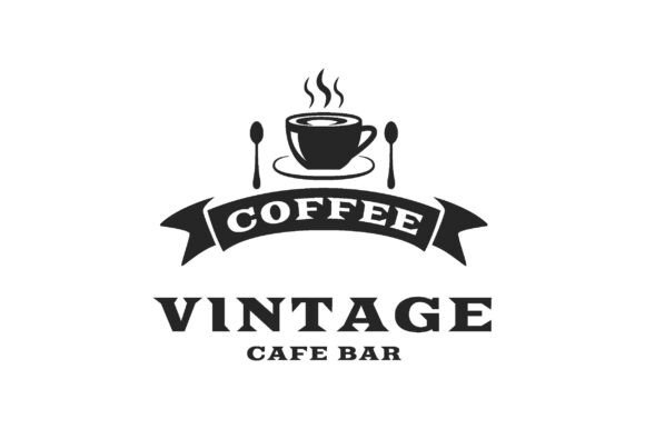 Download Vintage Coffee Logo Cafe Bar Emblem - Vintage Collection
