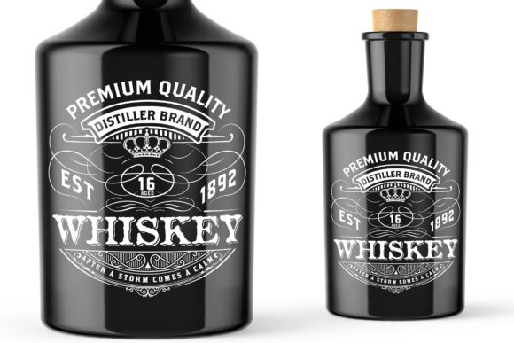 Download Vintage Whiskey Label Packaging Layout - Vintage Collection