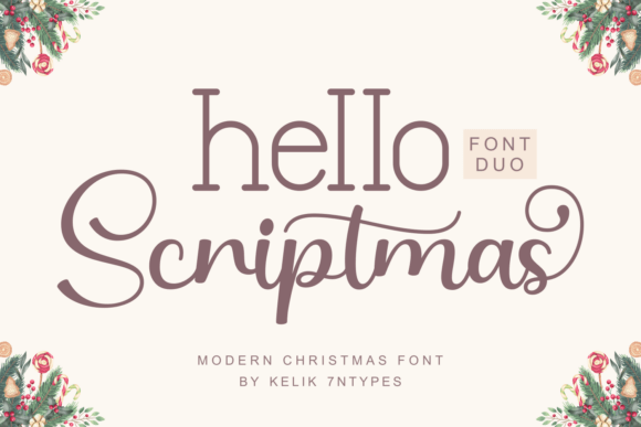 Download Hello Scriptmas Duo Font - Font Collection