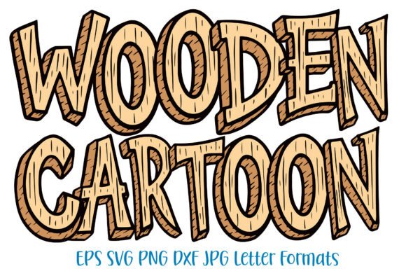 Download Wooden Cartoon Letters Doodle Font PNG - Font Collection
