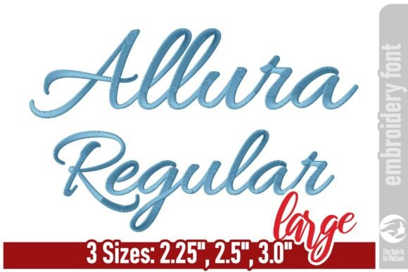 Download Allura Script Embroidery Font - Large - Font Collection
