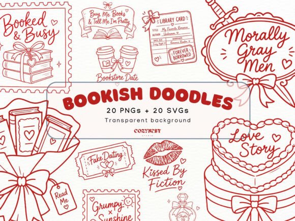 Download Romance Lover Doodle Clipart Bookish PNG - Love Collection