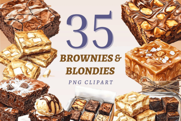 Download Brownies &amp; Blondies PNG Bundle - Brownies Collection