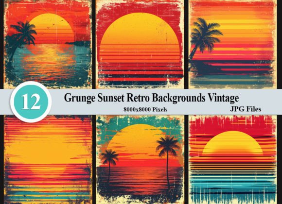 Download Grunge Sunset Retro Backgrounds Vintage - Vintage Collection