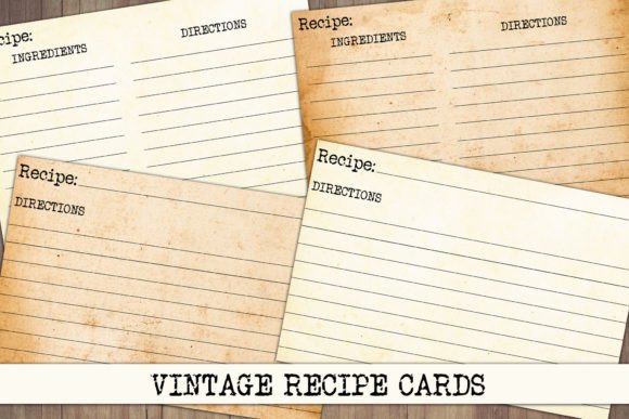 Download Vintage Blank Recipe Cards - Vintage Collection