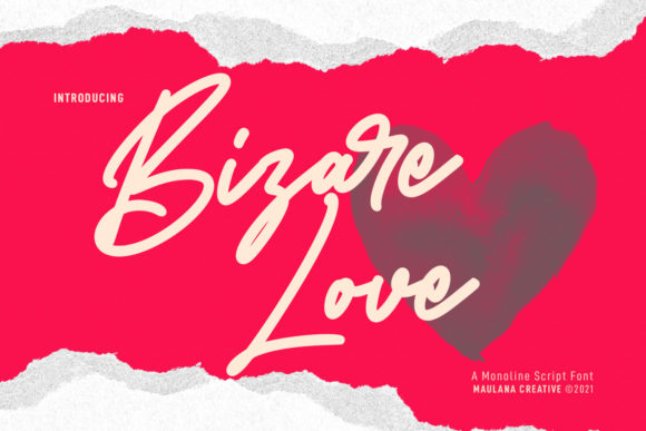 Download Bizare Love Monoline Script Font - Font Collection