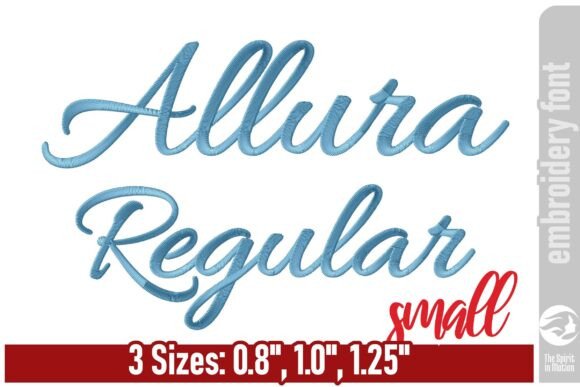 Download Allura Script Embroidery Font - Small - Font Collection