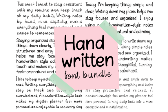 Download Handwritten Font Bundle - Font Collection