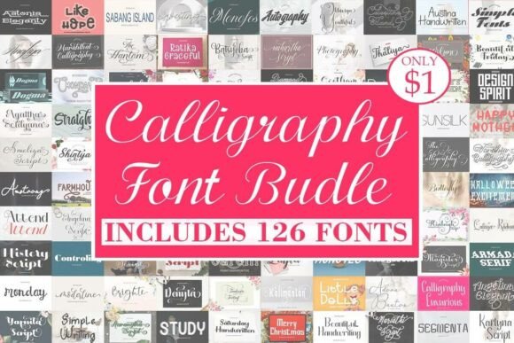 Download Calligraphy Font Bundle - Font Collection