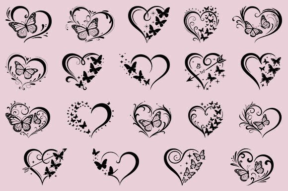 Download Heart with Butterfly SVG, Heart SVG,Love - Love Collection