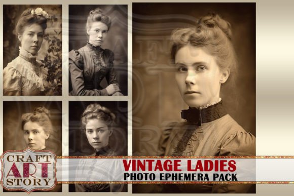 Download Vintage Photo PRETTY LADIES - Vintage Collection