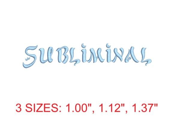 Download Subliminal Medium Embroidery Font - Font Collection