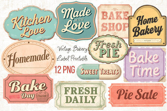 Download Vintage Bakery Label Printable - Vintage Collection