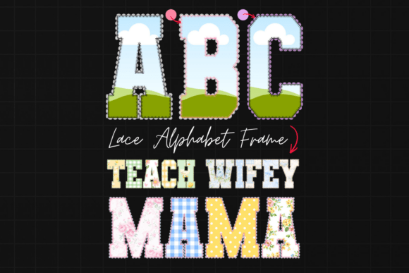 Download Lace Alphabet Canva Font Frame Template - Font Collection