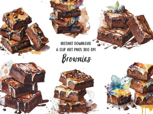 Download Chocolate Brownies Clipart Png Set - Brownies Collection